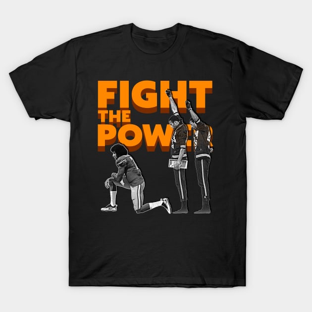 FIGHT THE POWER // Black Power Salute T-Shirt by darklordpug